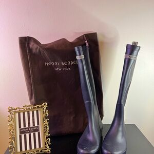 Henri Bendel Rain Boots complete with Original Storage Bag